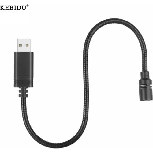 Kebidu Professional USB 2.0 Mini Microphone 360 Degree Adjustable MIC Anti-Noise Audio Adapter for Smart Phone Laptop PC