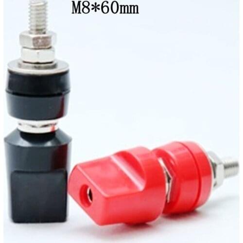 1pcs M8*60 binding post / 8mm pure copper terminal block 60A high current 4mm banana socket grounding post