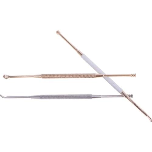 1PC Ear Wax Pickers Double-ended Stainless Steel Spiral Ear Pick Spoon Ear Wax Removal Cleaner Ear Tool Multi-function Portable
