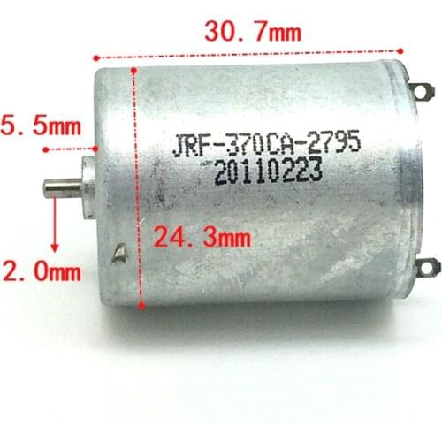 Micro Precious Metal Brush Motor JRF-370CA-2795 DC 3V 6V 9V 12 Volt 19000RPM High Speed Short Shaft High Torque DIY Toy Model