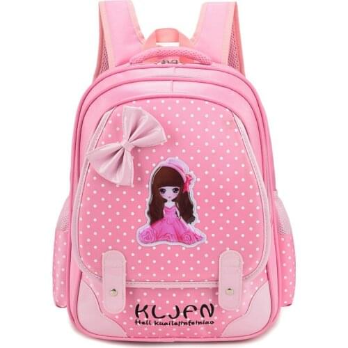 Sweet Girls School Bags Cartoon Dot Pattern Kid Backpack Children School Backpack Girl Bag waterproof mochila escolares infanti