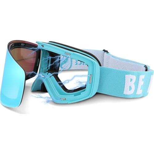 2021 New Double-Lens Magnetic Women Ski Goggles Glasses Anti-Fog Sports Outdoor Snowboarding Glasses Ski Goggles Men