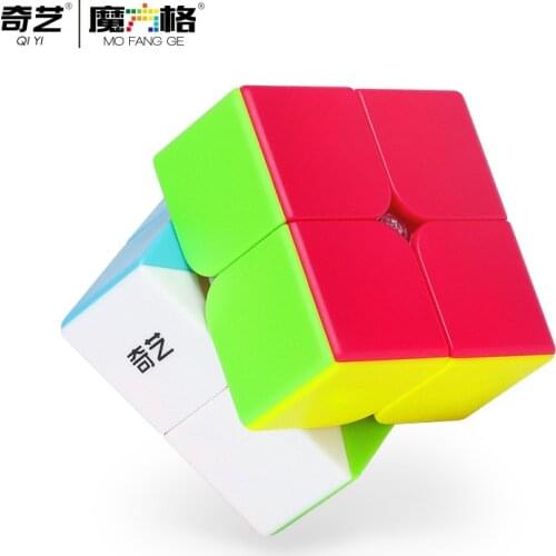 New Qiyi Qidi S2 2x2x2 Magic Cube Stickerless Mofangge 2x2 Pocket Speed Puzzle Cubes Educational Antistress Toys For Children