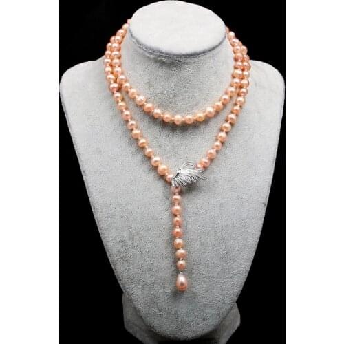 New Temperament Necklace Fashion Potato-Shaped Pearl Necklace Comfortable To Wear for Women Men Charm Jewelry Gift 8-9mm