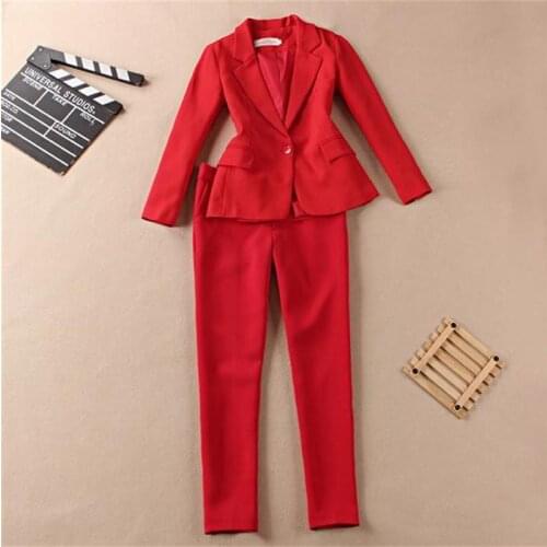 OL professional suit suit female 2018 spring and summer new Korean fashion casual small suit jacket Slim two-piece suit