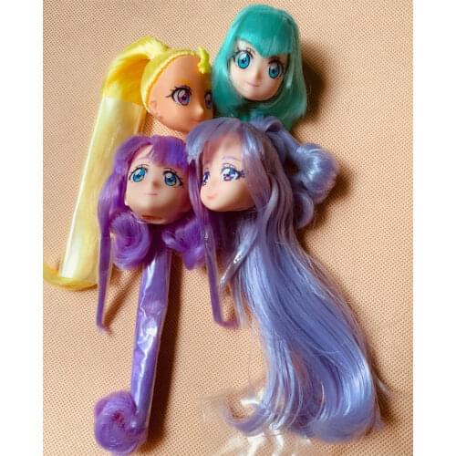 Rare Limited Edition Licca Doll Toy Head Original Cartoon Doll Head Girls Boys DIY Dressing Hair Toys beautiful Doll Head