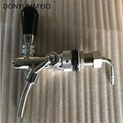 Draft Beer Faucet Adjustable Brass G5/8 Homebrew Beer Tap for Keg with Ball Lock Flow Control Tap Accessories