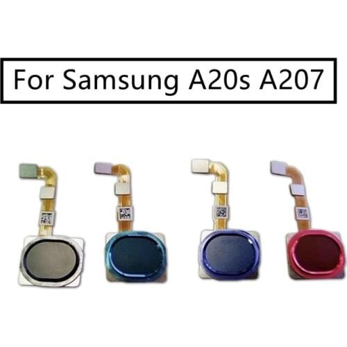 For Samsung Galaxy A20S A207 Fingerprint Scanner Flex Cable Touch Sensor ID Home Button Return Ribbon Flex Cable Repair Parts