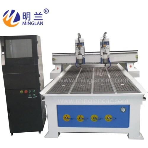 High quality 1325 CNC Woodworking Machine with 2 heads multi spindles