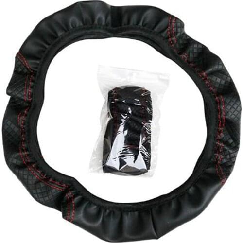 1pcs Car Auto Steering Wheel Cover Glove Microfiber Breathable Anti-slip 15''/38cm