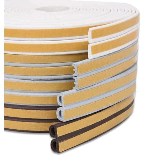 10 meters DIPE self-adhesive door and window sealing strip glass window anti-collision rubber strip foam sound insulation strip