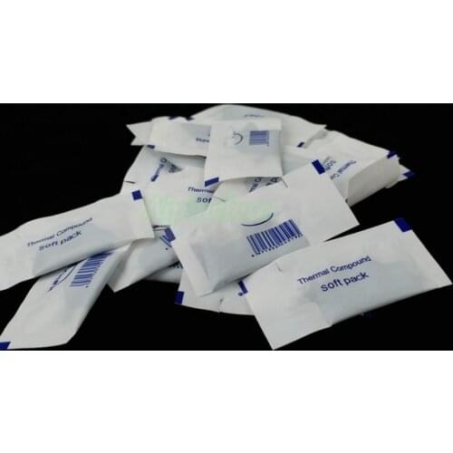 100Pcs/lot Mini Bags New Thermal Grease Paste Compound Silicon CPU Heat Sink CPU Processor Cooling paste silicone Thermal grease