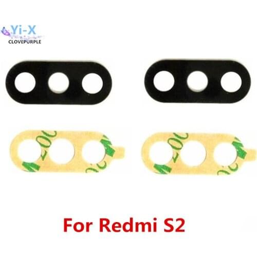 100pcs/lot Lens For Xiaomi Redmi S2 Rear Back Glass Camera Lens For Mi Redmi S2 with Adhesive sticker