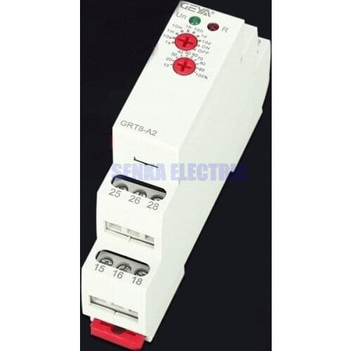 2 Knobs Din Rail 2 Groups Delay ON OFF Timer Relay Switch Auto Time Delay Relays