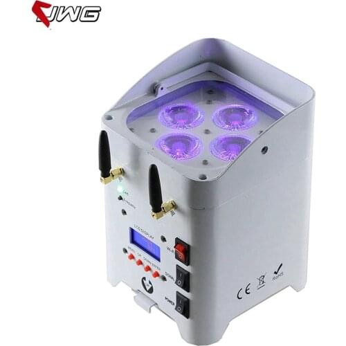 2pcs/lot 6IN1 RGBWA UV Color Battery Power Led Par Light American DJ Flat Led Par Light With Battery