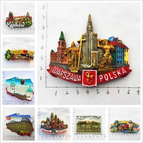 Poland Austria Portuguesa 3D Fridge Magnets Tourism Souvenir Refrigerator Magnetic Sticker Collection Handicraft Gift