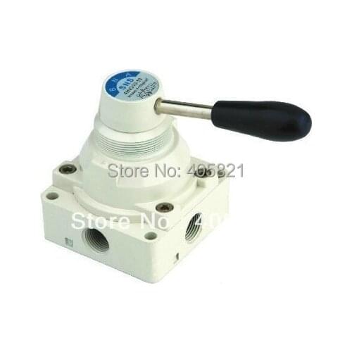 4HV410-20, 4 way 2 position Manual Hand lever Pneumatic Valve 3/4" BSPT Hand Return