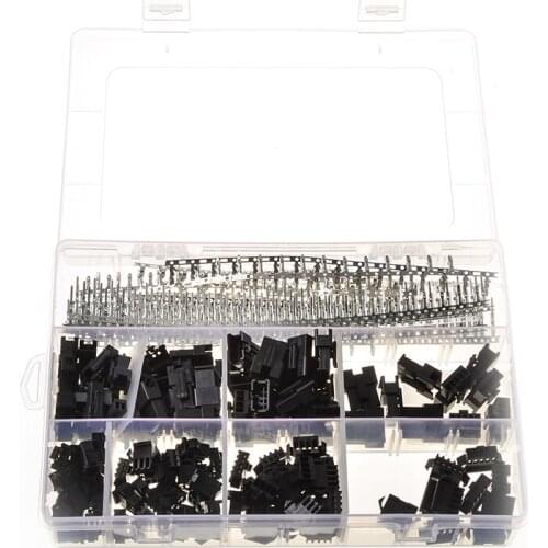 520PCS Wire Connectors Jumper Pin Housing Header Crimp With Hook Kit 40 Sets Male Female XHPX 2/3/4/5J 2.54MM