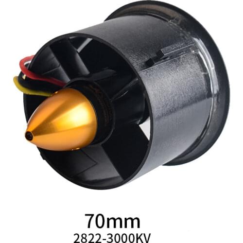 6 Leaves 70mm Duct Fan Unit & 3000KV Brushless Outrunner Motor for RC EDF Jet AirPlane DIY acces QF2822