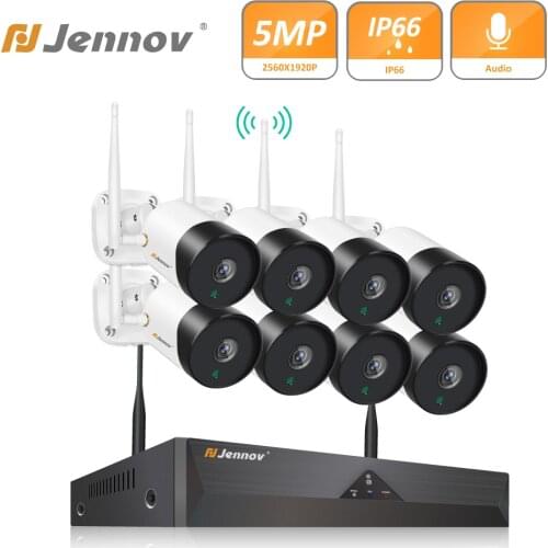 8CH 5MP Wireless Video Camera System Outdoor 1920P Audio Record Wifi IP Camera P2P Security CCTV Surveillance NVR Kit