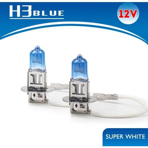 Car bulb H3 12V 55W pk22s Halogen Lamp Super White Car Fog lights Auto lamp car acessories x2pcs