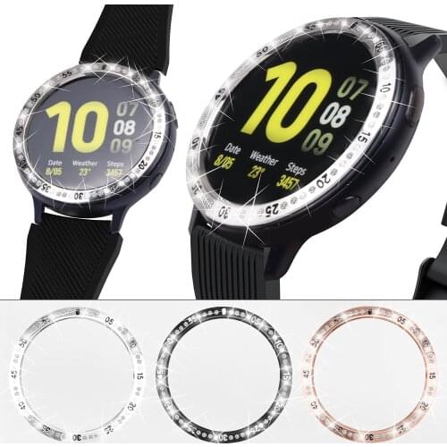 Bling Bezel For Samsung Galaxy Watch 46mm/42mm Extra Protection Bezel Ring Metal Ring Adhesive Cover Anti watch Accessories