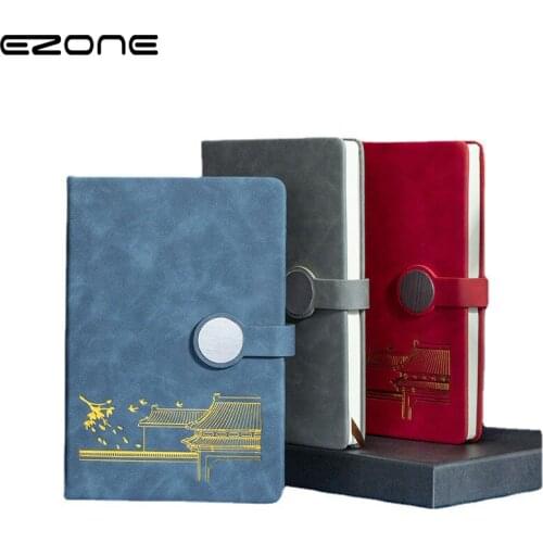 EZONE A5 Notebook Leather Surface Simple Retro Diary Exquisite Business Meeting Book School Office Supplies Good Gift Stationery