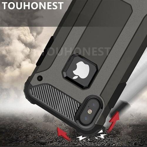 For iPhone X 8 plus XS Max XR Case Hard Rugged Case For iphone 7 plus 6S 6 5S SE 5 Hybrid Armor Phone Cover Double Protect Slim