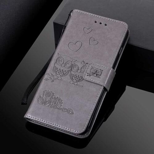 Cute Love Owl Leather Wallet Case For Samsung Galaxy S8 S9 S10 J4 J6 A6 Plus A7 2018 J7 J5 J3 2016 2017 J730FM Flip Cover Glove