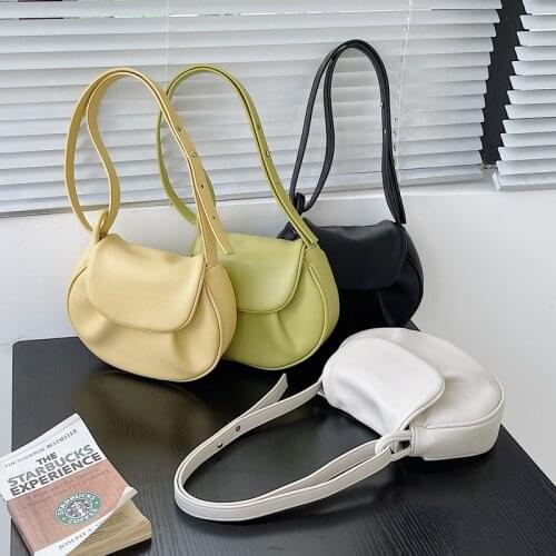 2021 New Cover Womens Bag High Quality PU Leather Female Small Round Handbags Fashion Korean Ladies Shoulder Bag Whole Sale