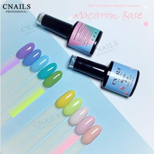 CNails Rubber Nail Base 8ml Soak Off UV Gel Macaron Series Semi Permanent High Viscosit Nail Art Smooth Application Color Base