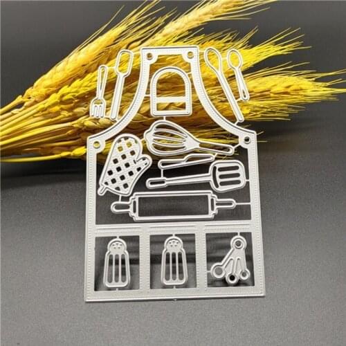 203F Apron Metal Cutting Dies Stencil DIY Scrapbooking Album Paper Card Template Mold