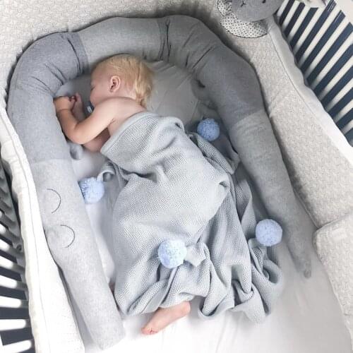 185cm Crocodile Pillow Bumper Newborn Baby Bed Bumper Children Infant Crib Fence Cotton Cushion Kids Room Bedding Decoration