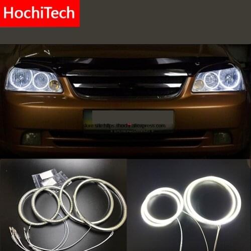 HochiTech for Chevrolet Lacetti Optra Nubira 2002-2008 Ultra bright SMD white LED angel eyes 2600LM halo ring kit daytime light
