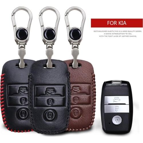 KUKAKEY Car Logo Keychain Key Case For Kia Rio Sportage Ceed Corento Cerato K2 K3 K4 K5 Sorento Anti-wear Key Cover Shell Bag