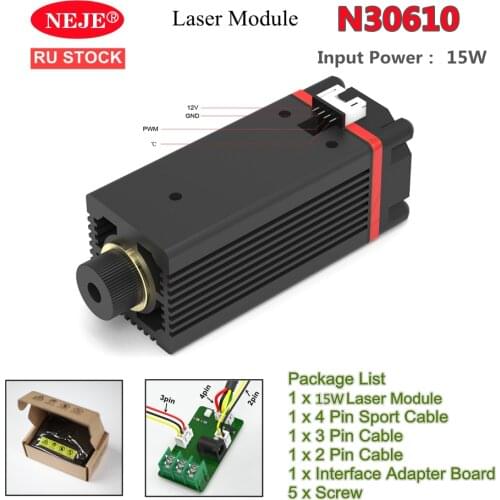 NEJE 7W Laser Module Kits CNC Laser Engraving Machine 450nm Laser Head With TTL / PWM Modulation for DIY Engraving Creation