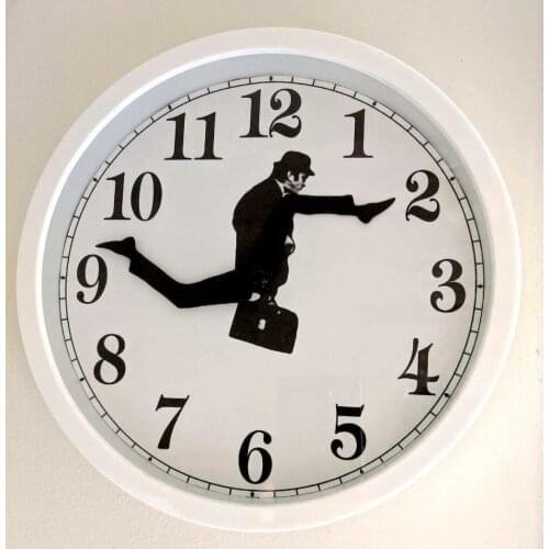 Silly Walks Comedian Funny Walking Wall Clock Watch Ministry Of Comedy Home Decor Silent Clock For Bedroom Decoration 2021 New
