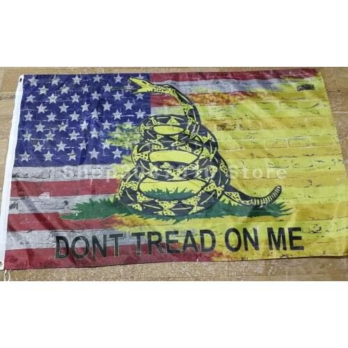 DONT TREAD ON ME flag Large Outdoor Banner Flag custom USA FLAG
