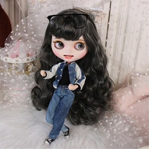 DBS Blyth icy doll clothes Denim casual suit outfit suit for 1/6 30cm JOINT body girl boy gift toy