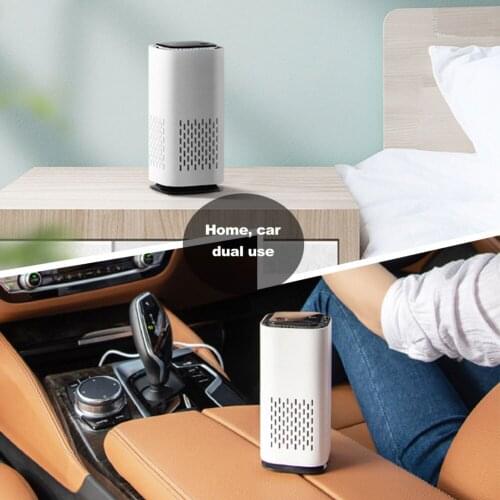 Rechargeable Air Purifier Charcoal Filter for Home and Car Quiet Operation Odor Remover