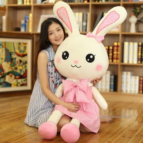 Rabbit Plush Toy Cartoon Doll Doll Sleeping Pillow Toy White Rabbit Doll Accompany the Childs Birthday Gift