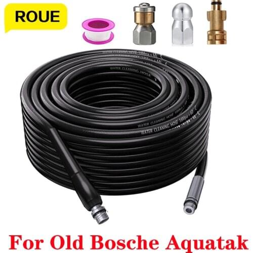 High Pressure Washer Hose Rotary Joint Car Washer Sewer Cleaning Hose Tools 6 10 15 20 Meters for Old Type Bosche Aquatak
