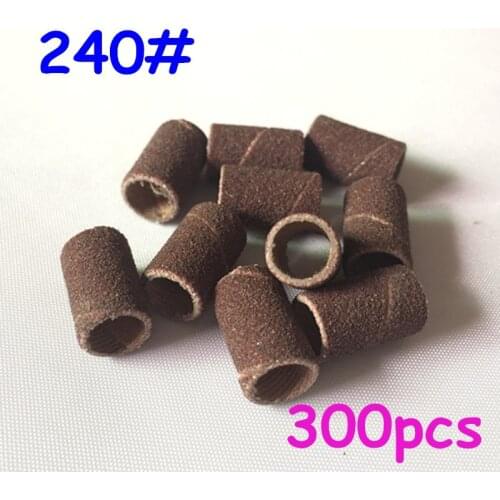 MAOHANG 300PCS/LOT Beauty Nail Sanding Block Nail Art Accessories Sanding Bands Nail Drill Manicure Machine Tools