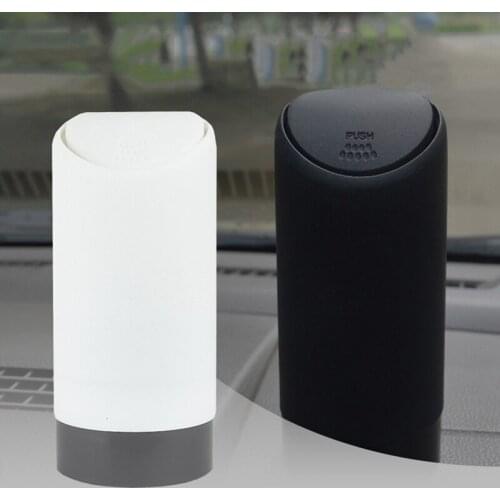 Silicone Mini Car Trash Bin Rolling Cover Garbage Cup Auto Rubbish Can Trash Dustbin Rubbish Box Container Interior Organizer