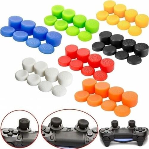 8Pcs Silicone Controller Thumb Stick Grip Caps For PlayStation 4 PS4 PS3 PS3 Xbox One Gamepad Protective Case Cover