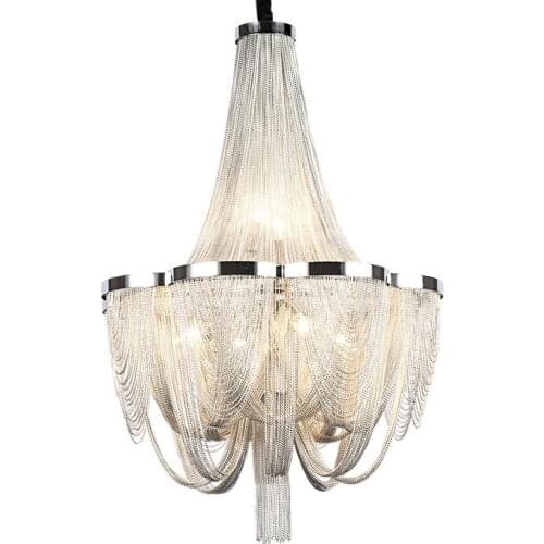 Nordic Art Chandelier Hotel Engineering Lamp Villa Duplex Building Chain Tassel Chandelier Store Living Room Decoration Lights