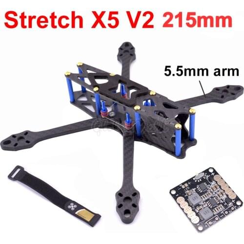 Stretch X5 V2 215 215mm Freestyle FPV Racing Quadcopter Frame Kit 5.5mm Arm Update Johnny 220mm 220 for 5 inch prop 22XX Motor