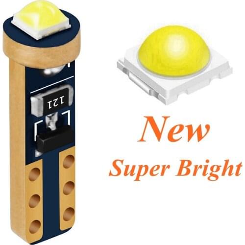 T5 W3W W1.2W Super Bright LED Bulb Auto Dashboard Gauge Instrument Light Car Lamp White Green Yellow Blue Red Pink Crystal Blue