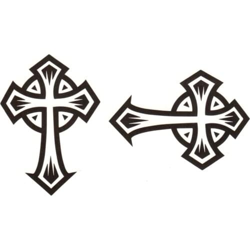 20pcs Black Cross Waterproof Temporary Tattoos Men And Women harajuku pesca Henna Tattoo Designs For Men Tatoo tatouage sticker