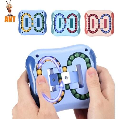Spinning Magic Bean Cube Stress Relief Toys For Adult Children 2021 Hot Sale Fingertip Zapping Toys Intelligence Game